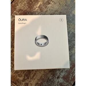 Oura Ring 4 Silver Smart Ring Size 8 New Sealed Sleep Fitness Tracker